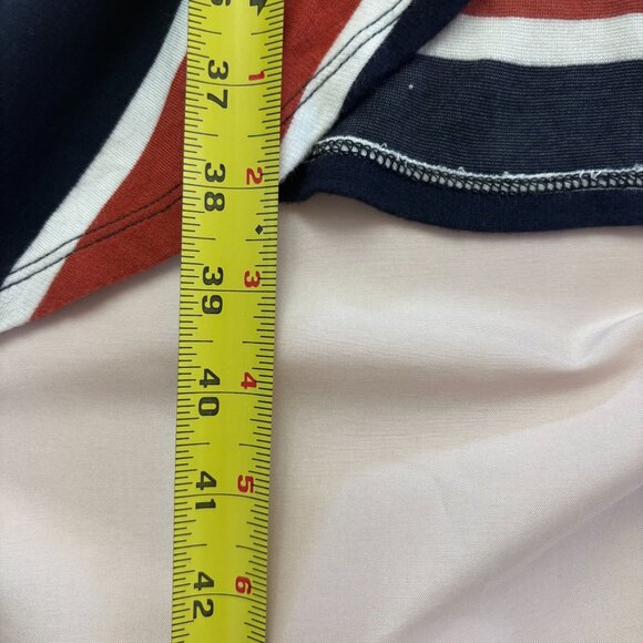 41 Hawthorn Annora Faux Wrap Jersey Dress - Navy/Orange - Size XS - Picture 4 of 6